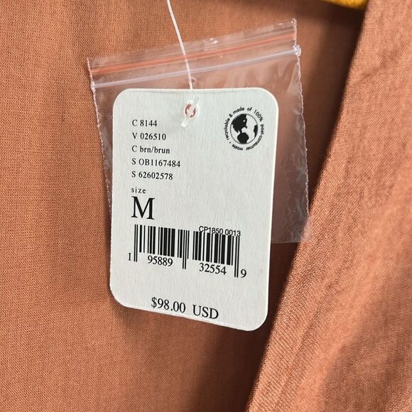 NEW Free People Vintage Summer Midi Dress Sz M Rust - Picture 3 of 13